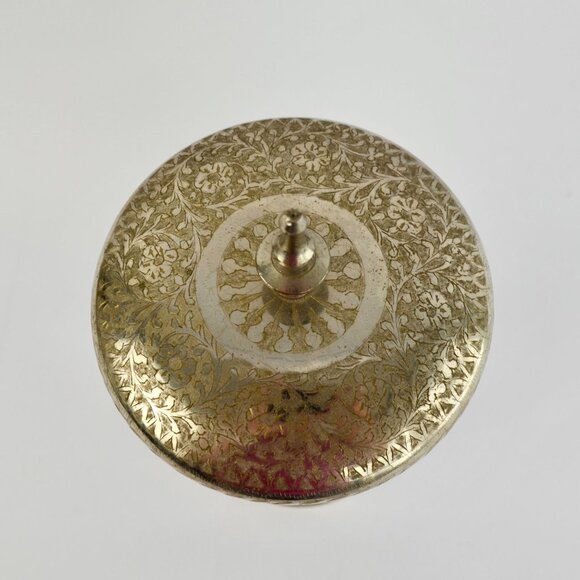 Silverplate Vintage Embossed Silver Candle Lantern MISSING BASE - Picture 8 of 8